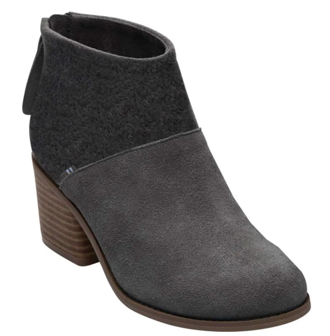 TOMS Womens Lacy Ankle Boot - Forged Iron Suede sold by The Foot Factory