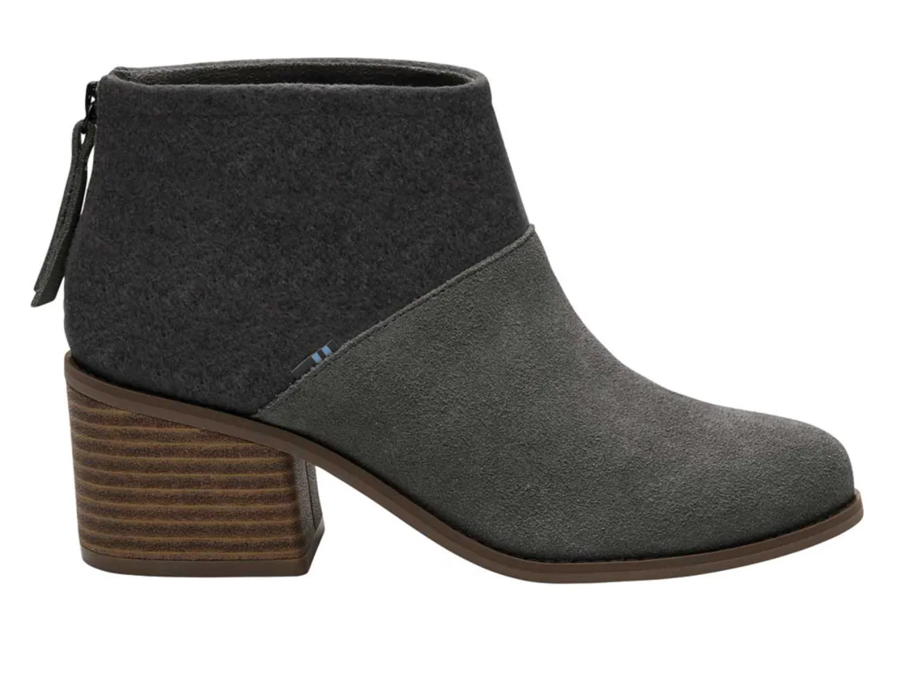 TOMS Womens Lacy Ankle Boot - Forged Iron Suede sold by The Foot Factory product image thumbnail 3