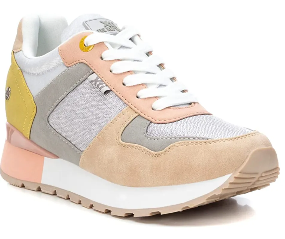 Xti Womens Fashion Trainers - Pink / Yellow / White sold by The Foot Factory