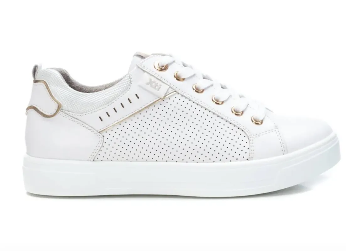 Xti Womens Fashion Trainer - White / Gold sold by The Foot Factory