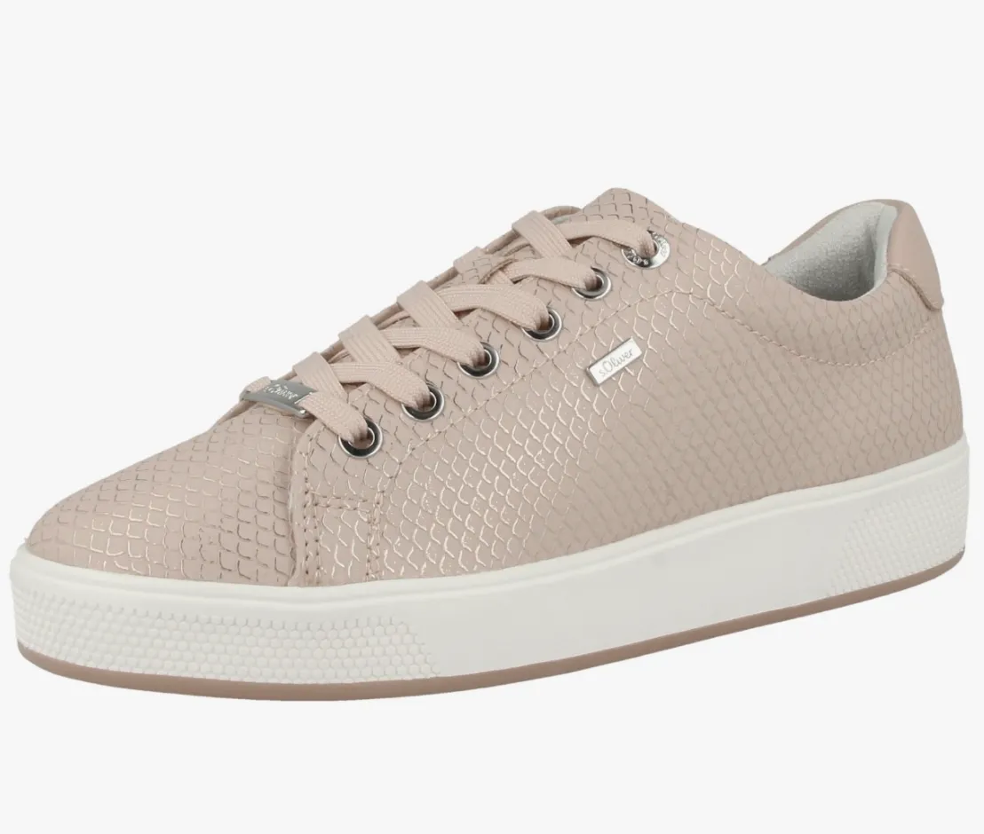 S.Oliver Womens Low Top Fashion Trainer - Soft Pink sold by The Foot Factory
