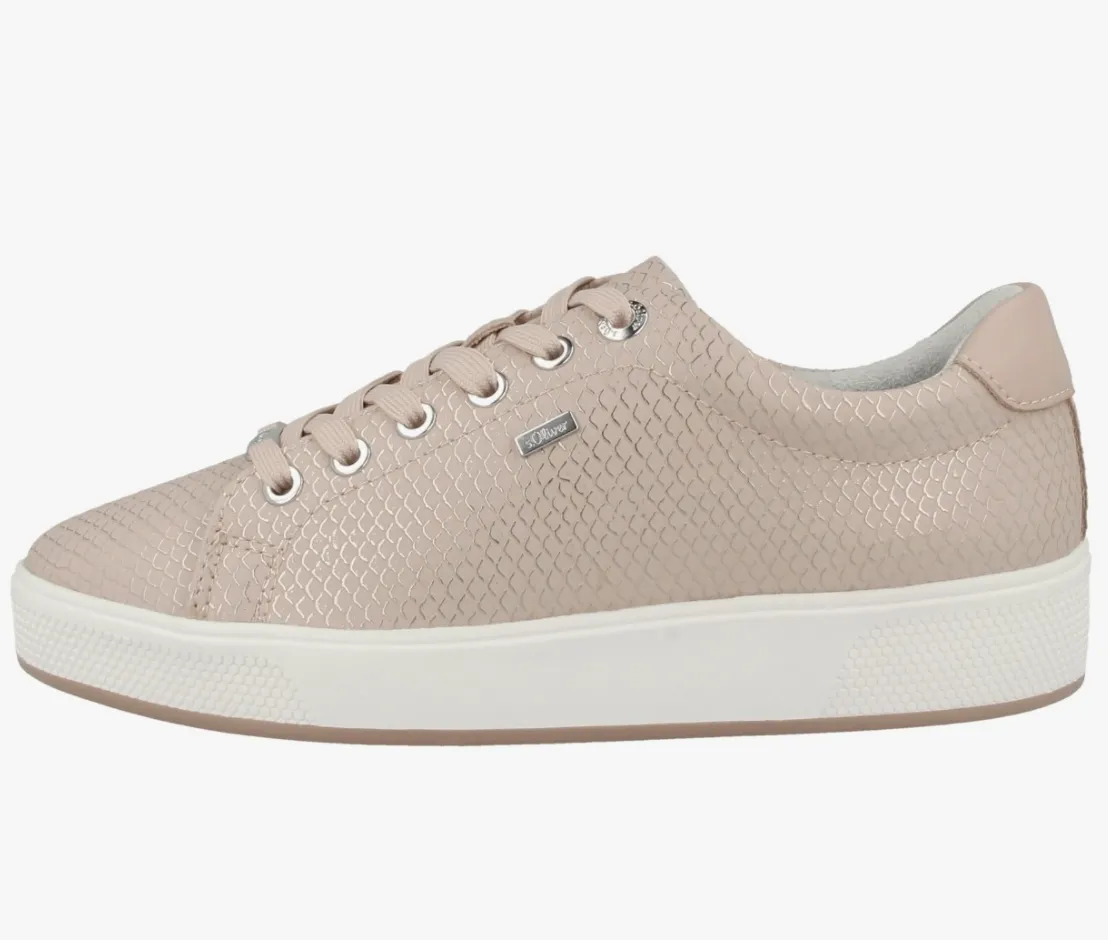 S.Oliver Womens Low Top Fashion Trainer - Soft Pink sold by The Foot Factory product image thumbnail 2