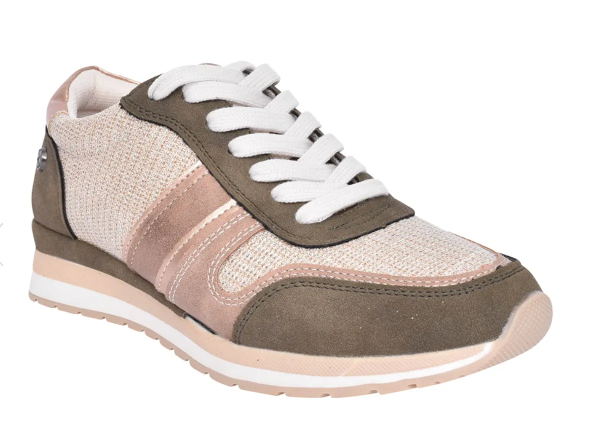 Xti Womens Fashion Trainers - Khaki sold by The Foot Factory