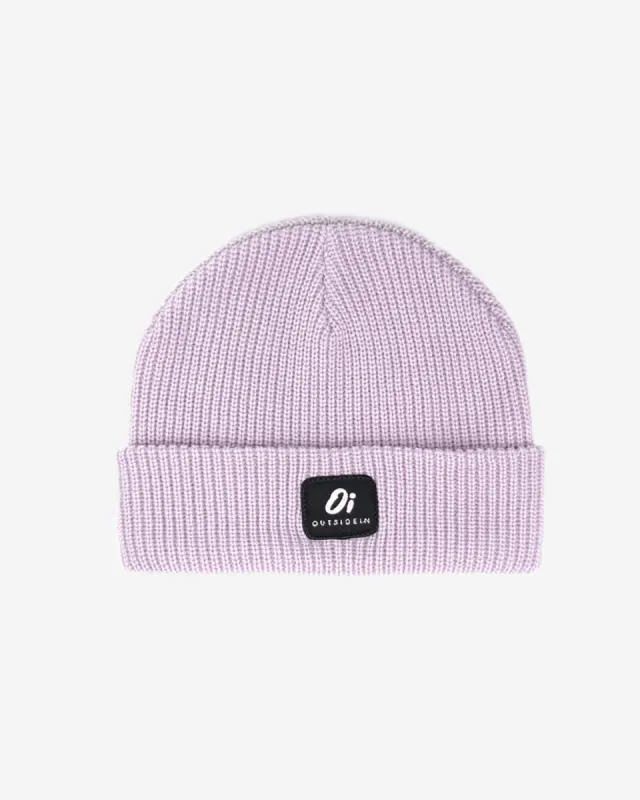 Outside In Unisex Lavender Ribbed Beanie - Lavender sold by The Foot Factory