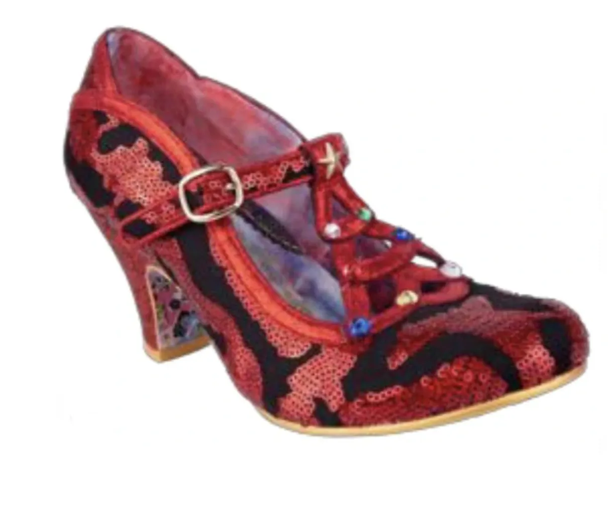 Irregular Choice Womens Nicely Festive High Heel - Red sold by The Foot Factory