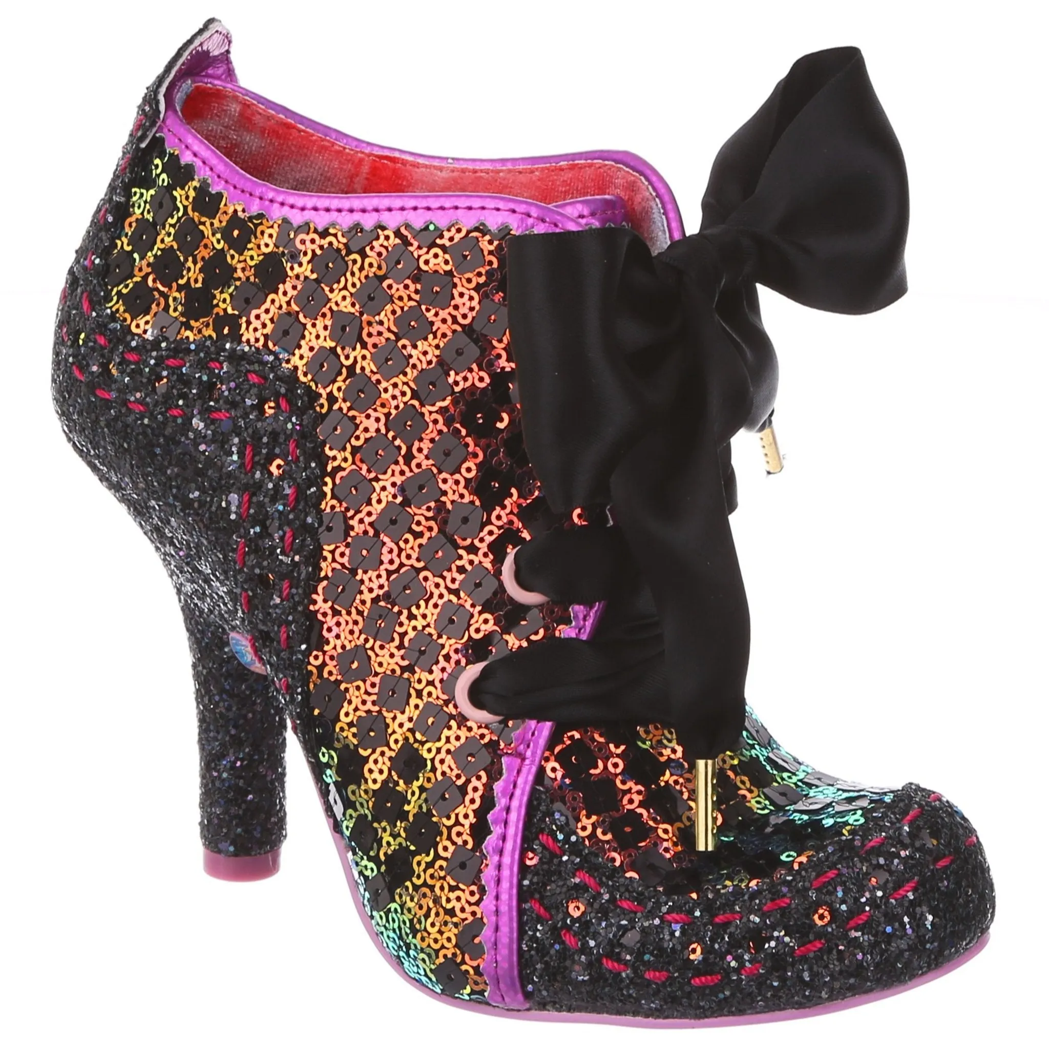 Irregular Choice Womens Abilgails Third Party Heeled Ankle Boot - Dark Pink sold by The Foot Factory product image thumbnail 2