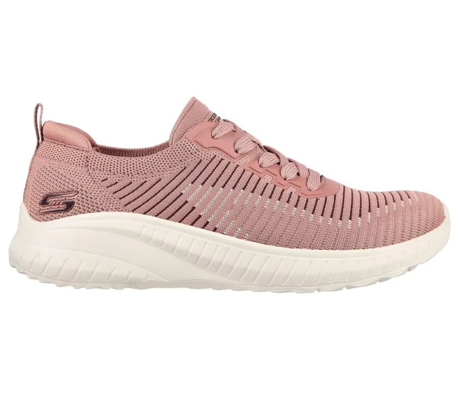 Skechers Womens Bobs Squad Chaos Renegade Parade Trainers - Mauve sold by The Foot Factory