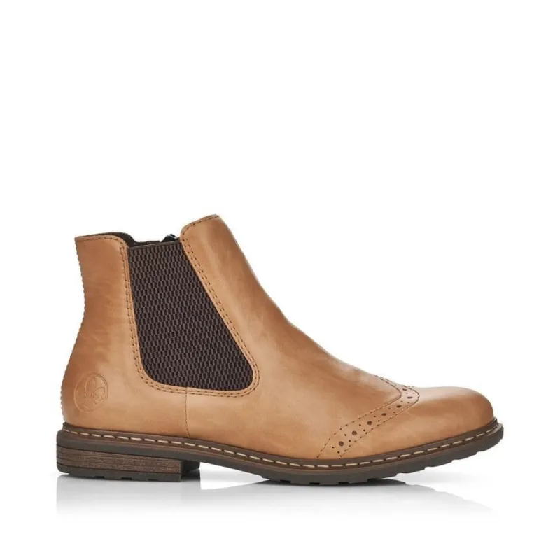 Rieker Womans Fleece Lined Ankle Boot - Brown sold by The Foot Factory