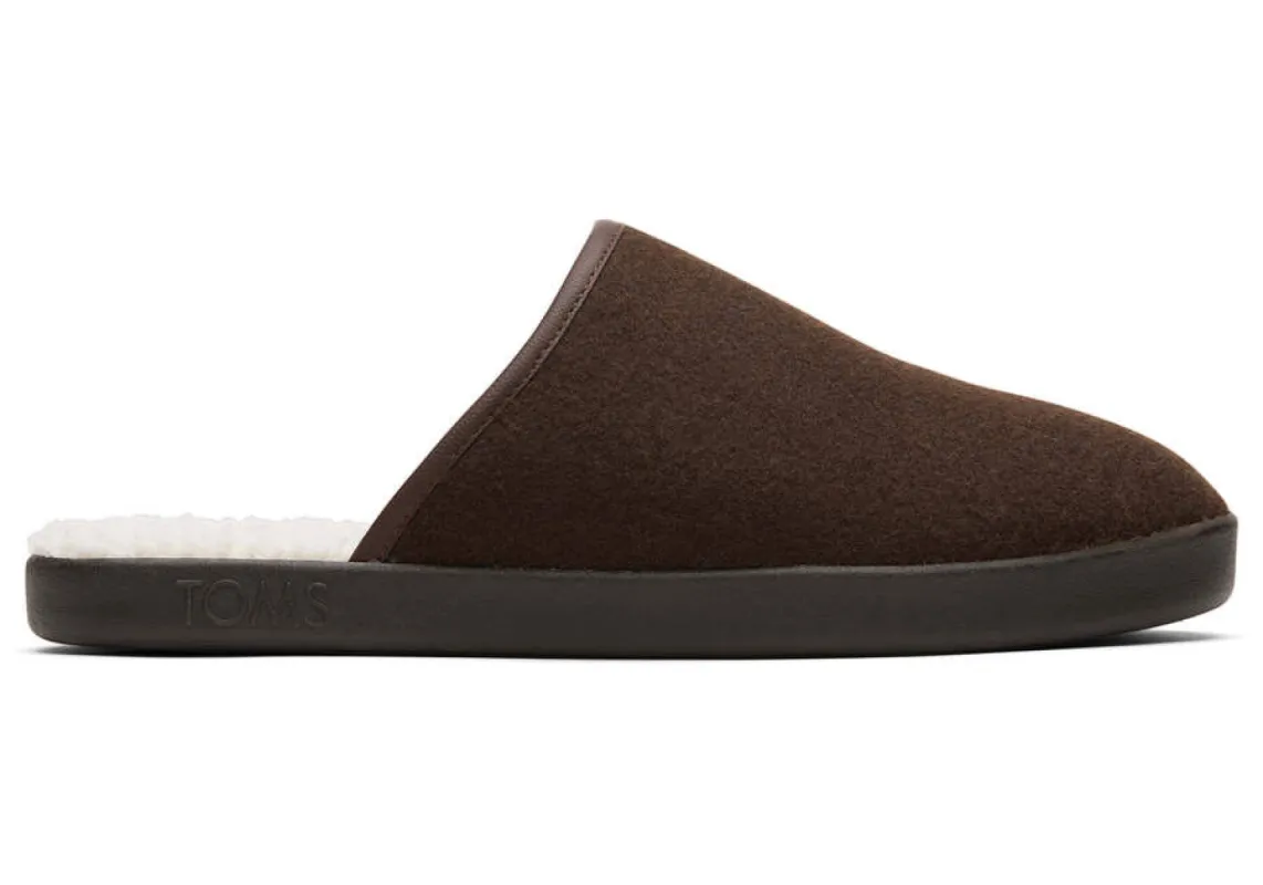 TOMS Mens Harbor Repreve Slipper - Chocolate Brown sold by The Foot Factory