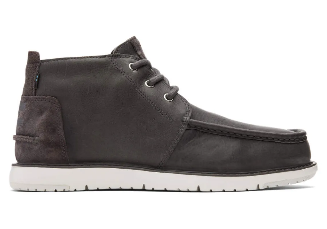 TOMS Mens Navi Moc Chukka Leather Waterproof Boot - Smoke Grey sold by The Foot Factory
