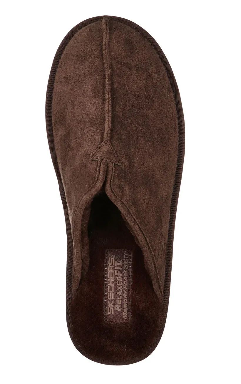 Skechers Mens Slippers - Chocolate sold by The Foot Factory product image thumbnail 3