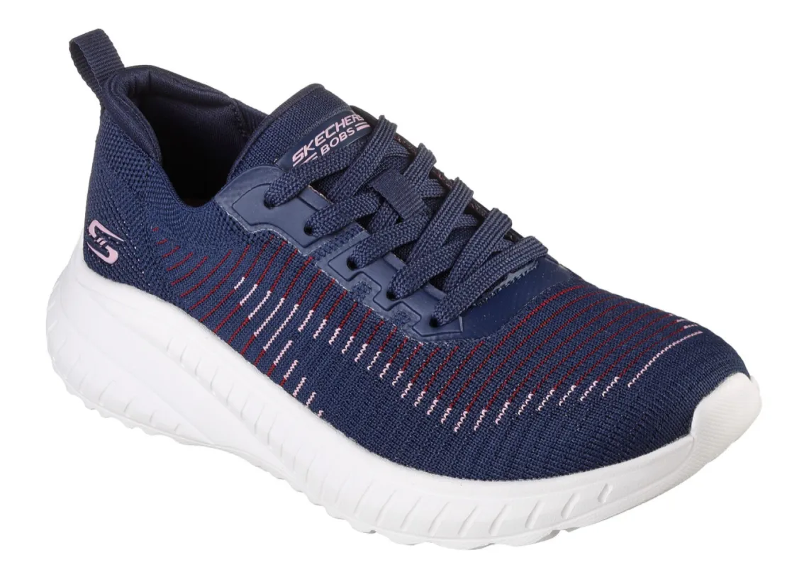 Skechers Womens BOBS Sport Squad Chaos Trainers - Navy sold by The Foot Factory