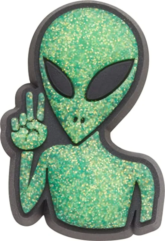 Crocs Jibbitz Green Alien Charm sold by The Foot Factory