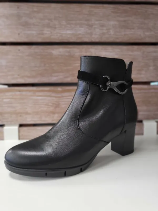 Patricia Miller Women's Fashion Leather Ankle Boots - Black sold by The Foot Factory