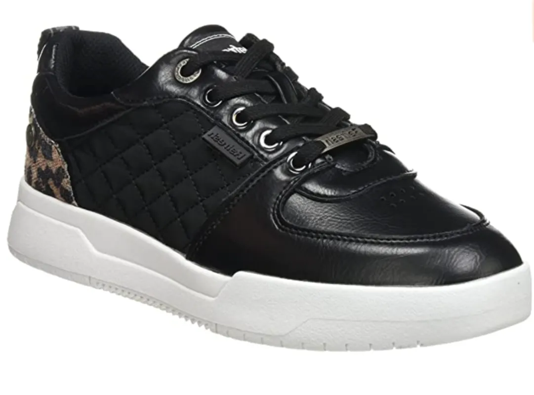 Refresh Womens Quilted Trainer - Black sold by The Foot Factory