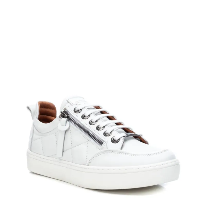 Carmela Womens Leather Fashion Trainers - White sold by The Foot Factory
