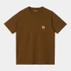Carhartt WIP Mens Short Sleeve Pocket T-Shirt - Tawny sold by The Foot Factory