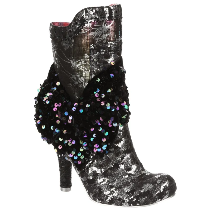 Irregular Choice Womens Rosie Lea High Heel Boot - Black sold by The Foot Factory