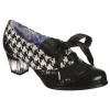 Irregular Choice Womens Corporate Beauty Mid Heel - Black / White sold by The Foot Factory