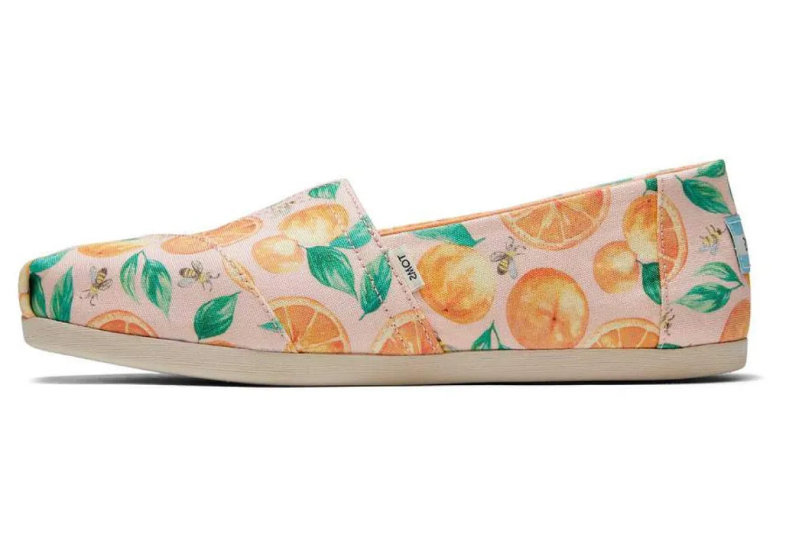 TOMS Womens Alpargata Oranges Espadrille - Pale Pink sold by The Foot Factory