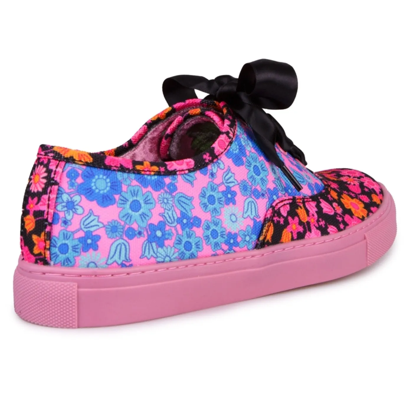 Irregular Choice Womens Top Of The World Trainer - Blue / Black Flower sold by The Foot Factory product image thumbnail 3