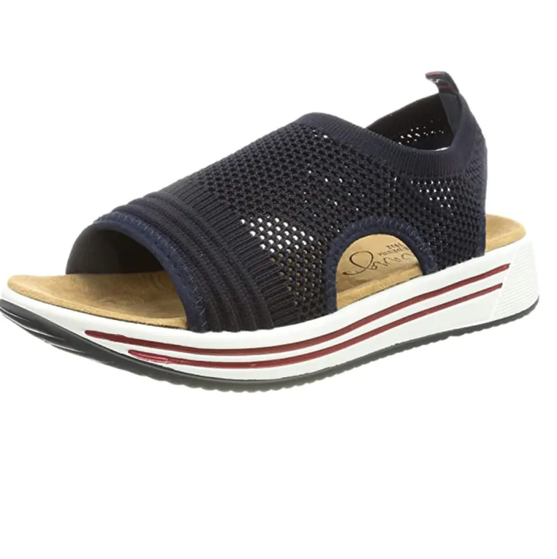 Mustang - Women's Mesh Fashion Sandals - Navy sold by The Foot Factory