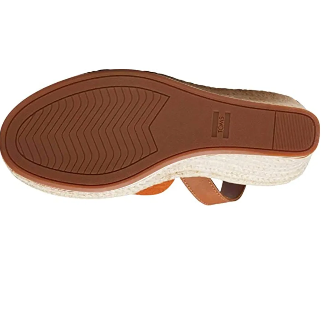TOMS - Marisol Wedge Ankle Strap Sandal - Brown Suede sold by The Foot Factory product image thumbnail 4