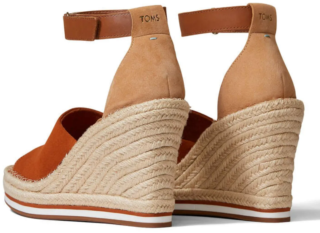 TOMS - Marisol Wedge Ankle Strap Sandal - Brown Suede sold by The Foot Factory product image thumbnail 3