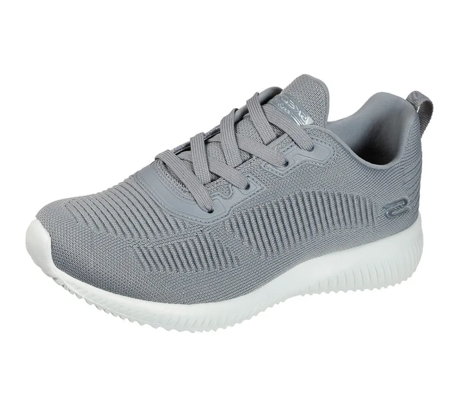 Skechers Womens Bobs Sport Squad Tough Talk Trainers - Grey sold by The Foot Factory