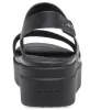 Crocs Womens Brooklyn Low Wedged Sandal - Black sold by The Foot Factory