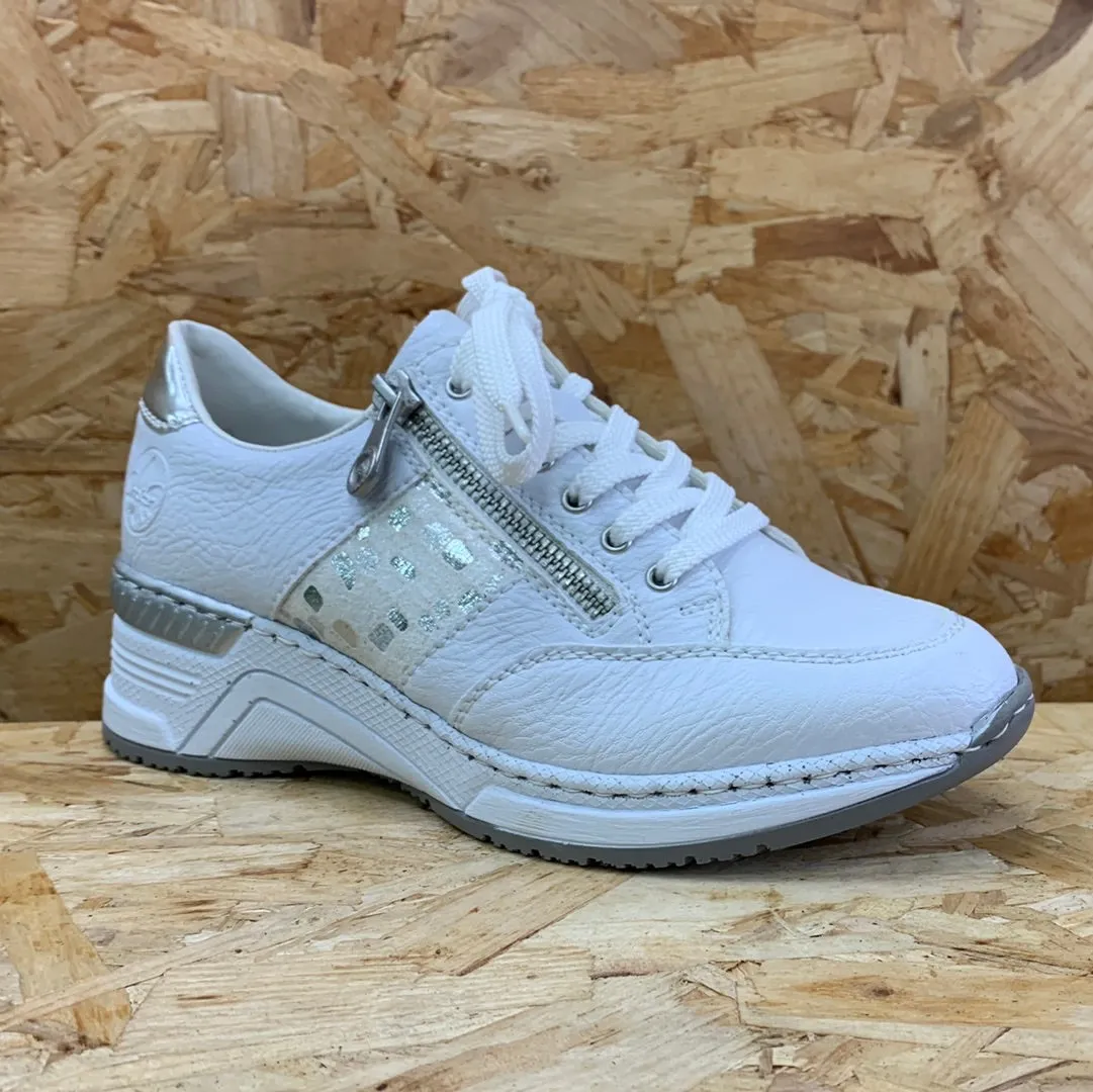 Rieker Womens Fashion Trainer - White sold by The Foot Factory product image thumbnail 2