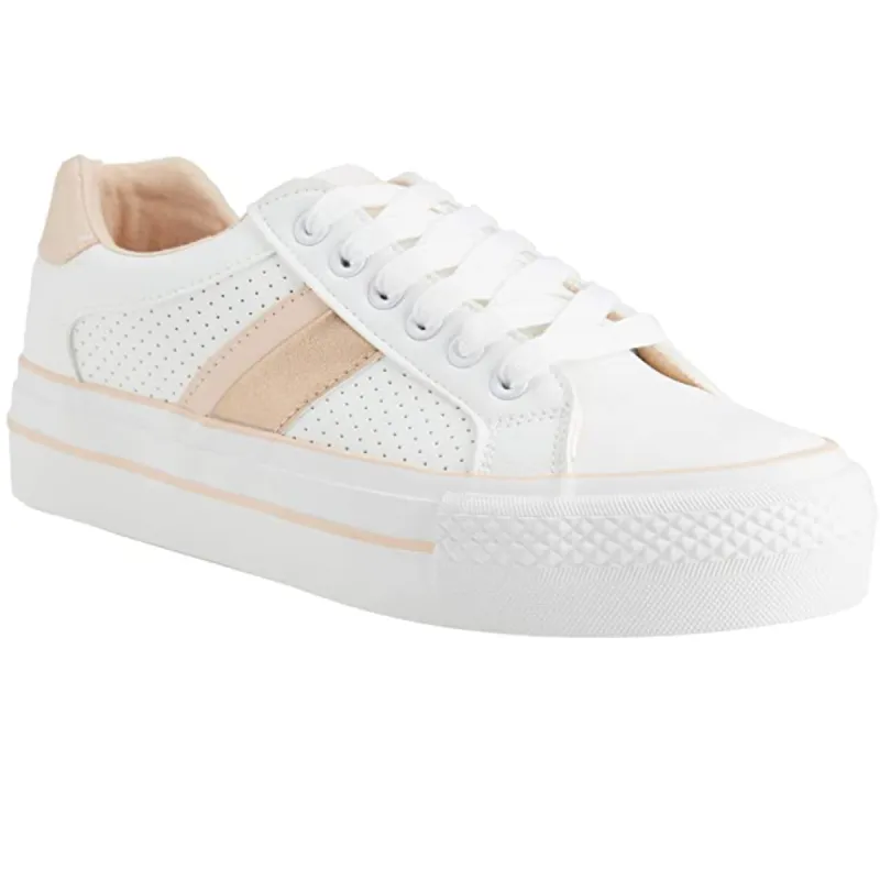 Refresh Womens Fashion Trainer - White / Nude sold by The Foot Factory