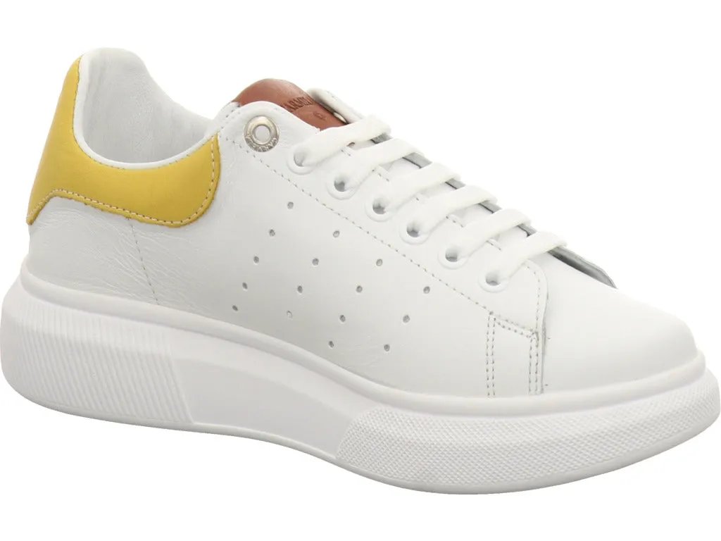Carmela Womens Leather Platform Trainers - White sold by The Foot Factory product image thumbnail 3