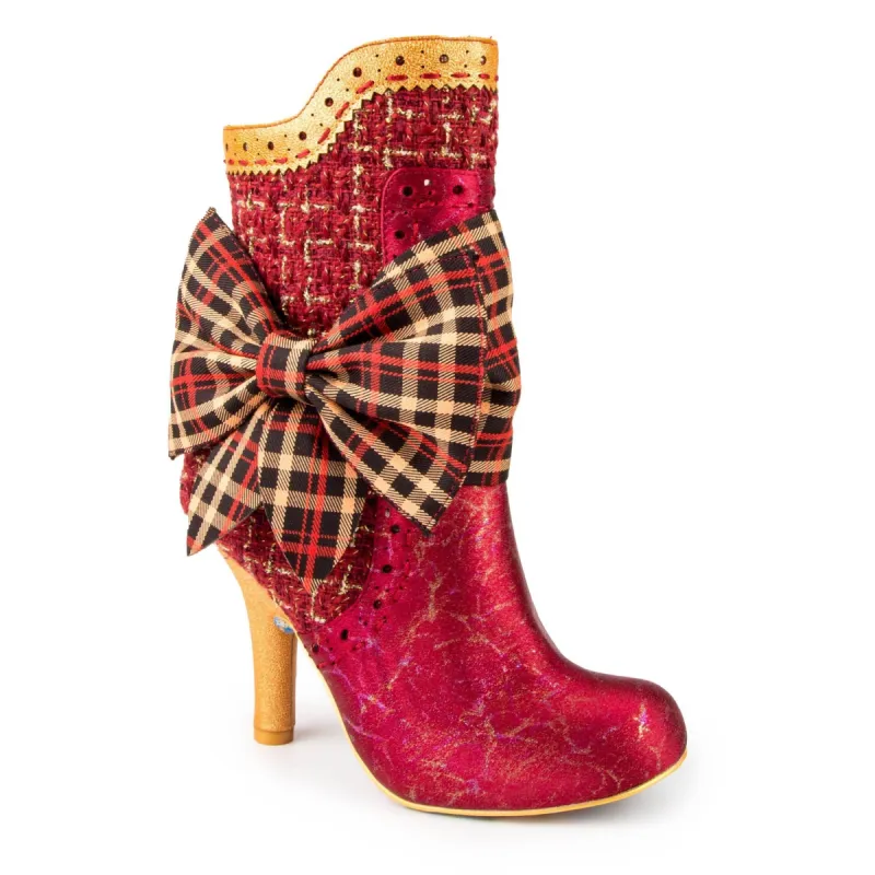 Irregular Choice Womens Rosie Lea Heeled Boot - Red sold by The Foot Factory