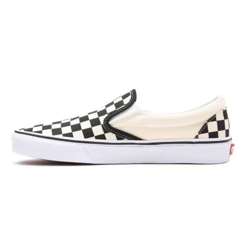 VANS Unisex Checkerboard Slip On Trainers - Black / White sold by The Foot Factory