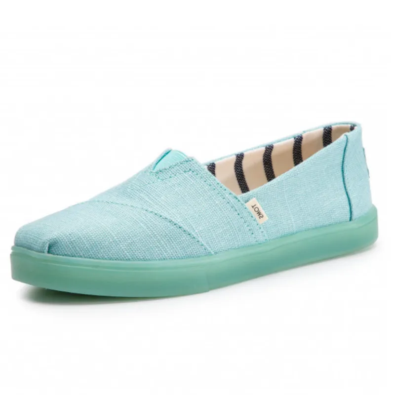 TOMS -WOMENS- CLASSIC - TURQUOISE HERITAGE CANVAS CUPSOLE sold by The Foot Factory