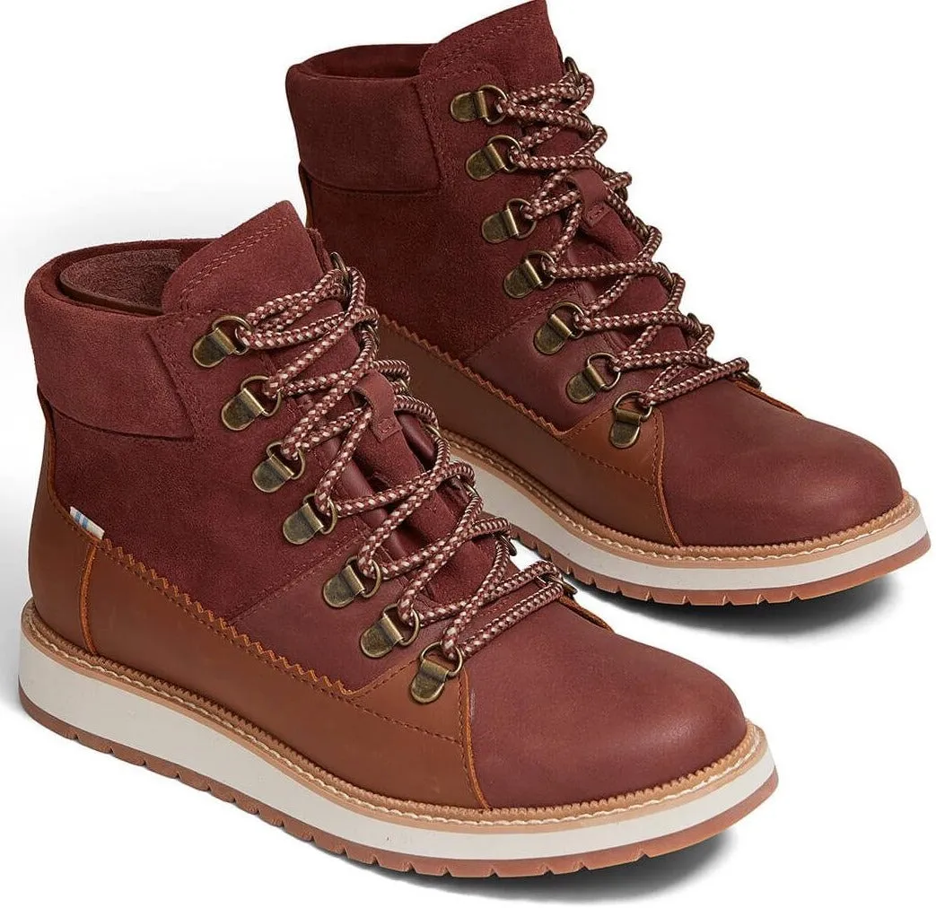 TOMS Womens Mesa Waterproof Leather Boots - Brown sold by The Foot Factory
