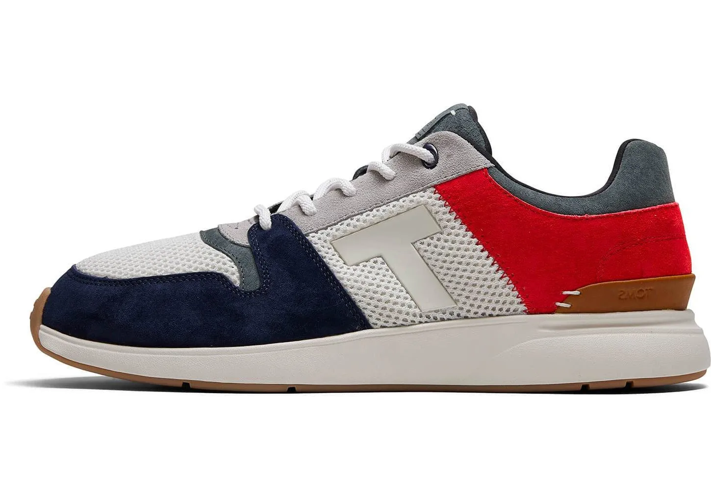 TOMS Mens Arroyo Suede Trainers - Red / Blue sold by The Foot Factory