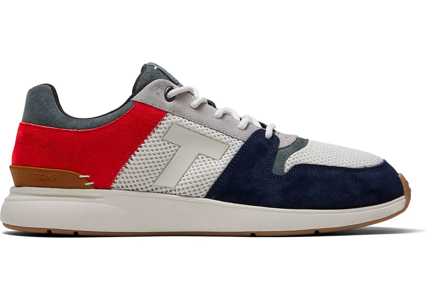 TOMS Mens Arroyo Suede Trainers - Red / Blue sold by The Foot Factory product image thumbnail 2