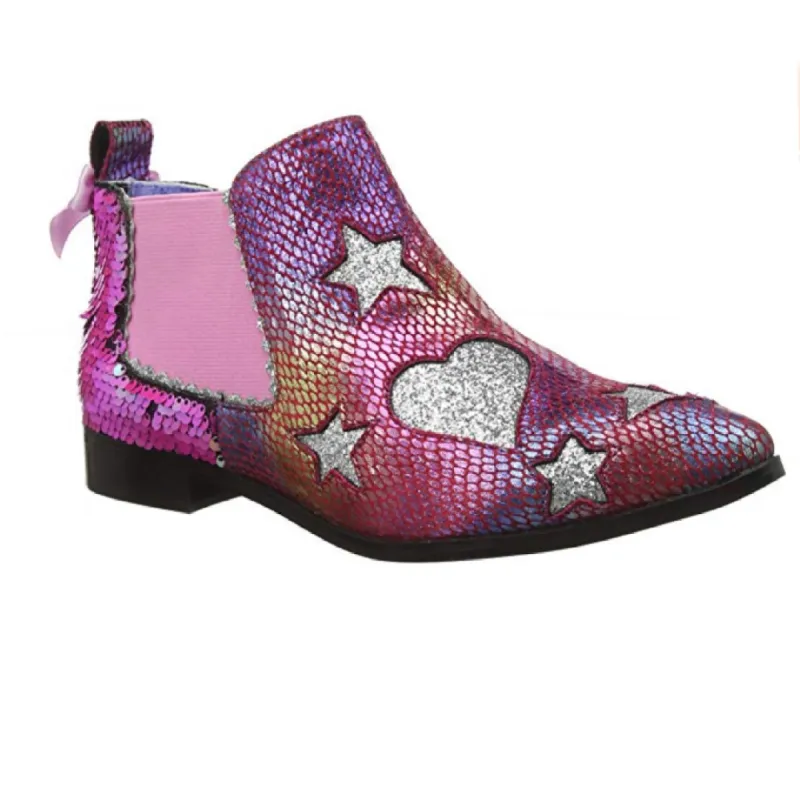 Irregular Choice Womens Starlight Empress Boot - Pink sold by The Foot Factory