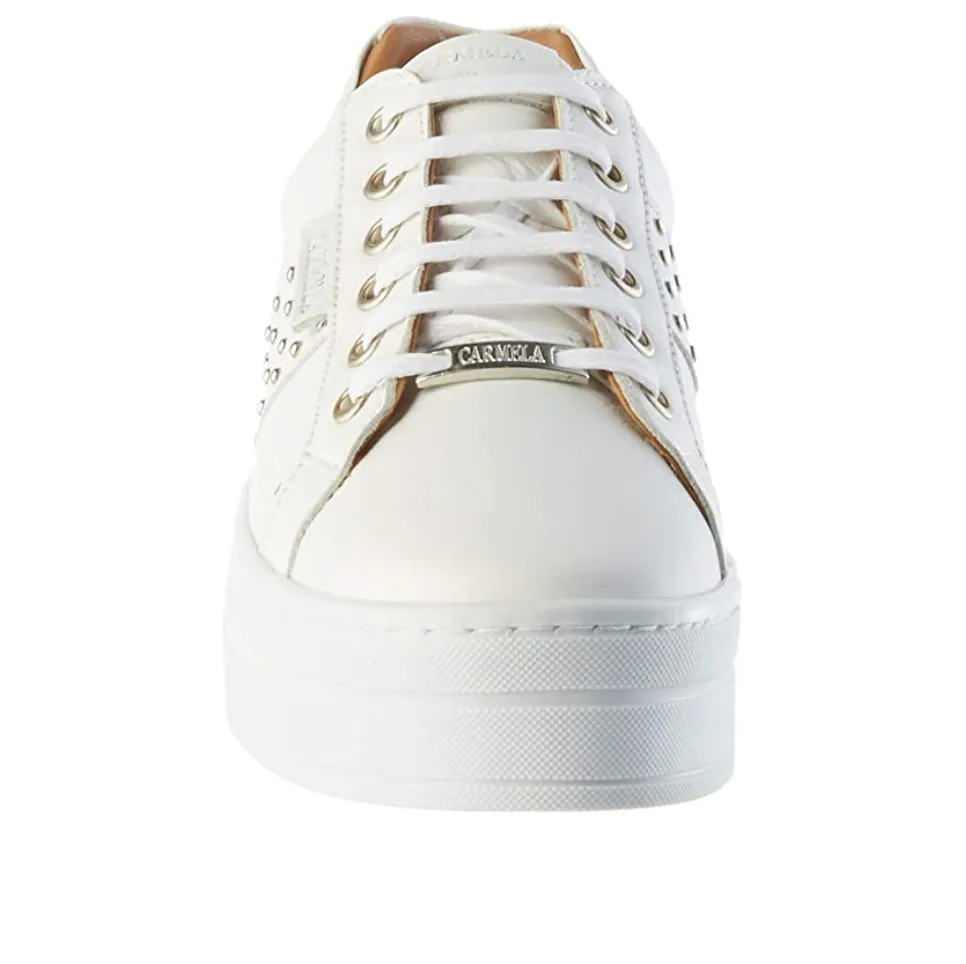 Carmela Womens Leather Trainer - White sold by The Foot Factory product image thumbnail 3
