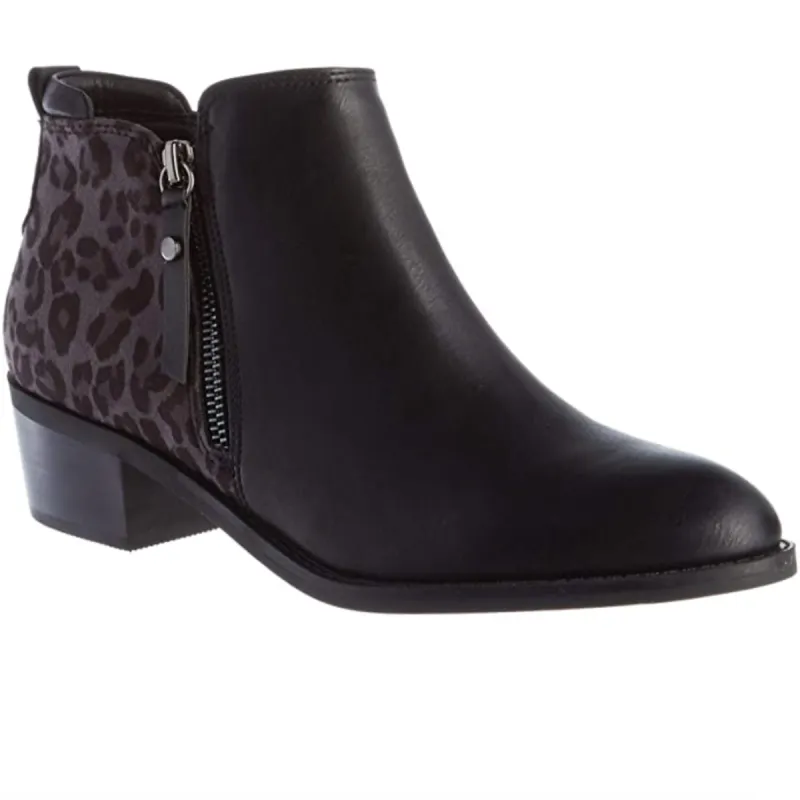 XTI - 44471 - Women's Fashion Boots - Black / Leopard sold by The Foot Factory