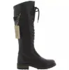 Oak & Hyde Womens Cesar Bridge 18 Leather Utility Boots - Black sold by The Foot Factory