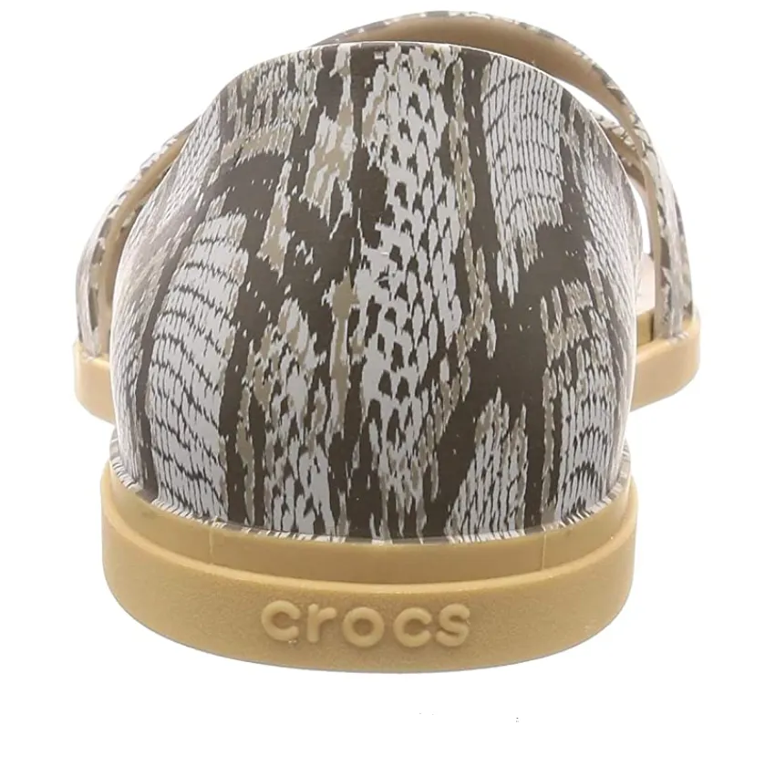 Crocs Womens Tulum Flat Sandal - Mushroom / Stucco sold by The Foot Factory product image thumbnail 3