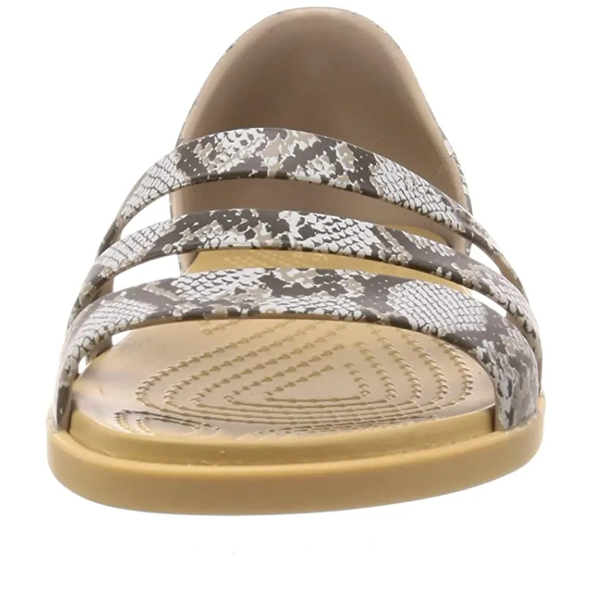 Crocs Womens Tulum Flat Sandal - Mushroom / Stucco sold by The Foot Factory product image thumbnail 2