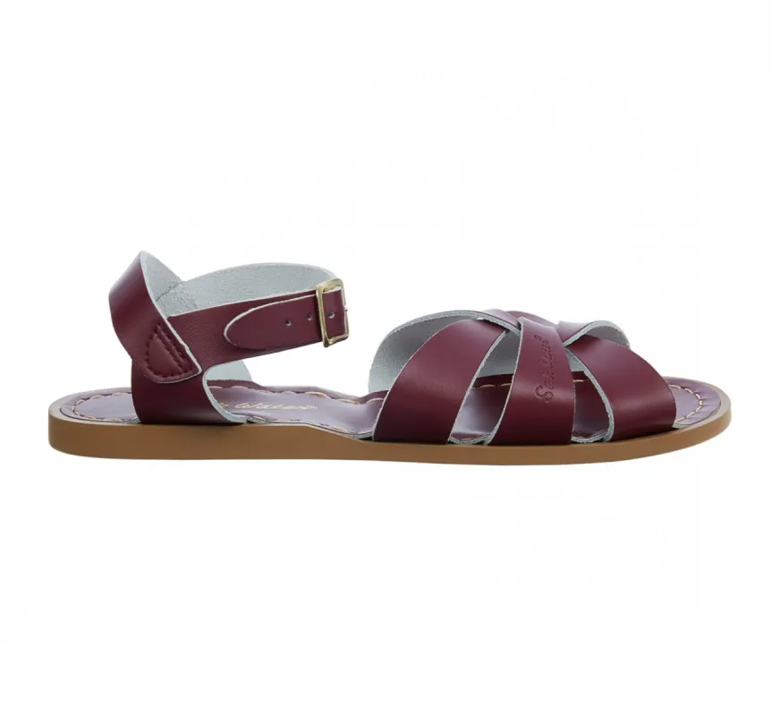 Salt Water Sandals Womens Original Sandal - Claret sold by The Foot Factory