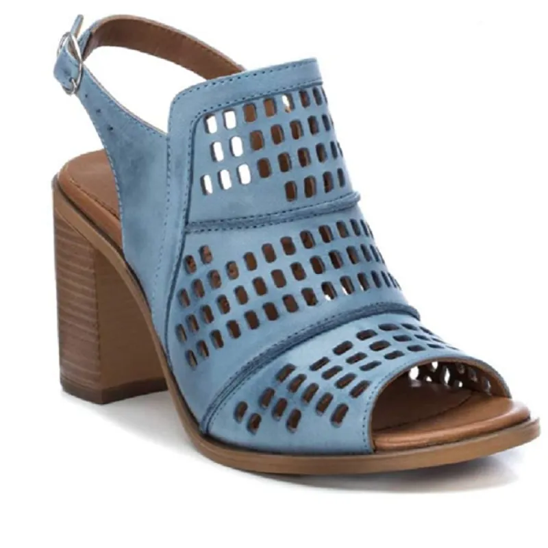 Carmela Womens Blue Leather High Heel - Blue sold by The Foot Factory