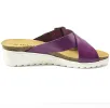 Oak & Hyde Amalfi - Vintage Lilac Leather Wedge Sandal sold by The Foot Factory