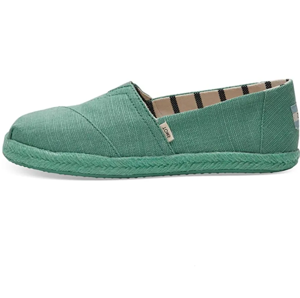 TOMS - Classic - Winter Green Heritage Canvas sold by The Foot Factory