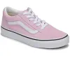 Vans - Old Skool Trainer - Pink/White sold by The Foot Factory